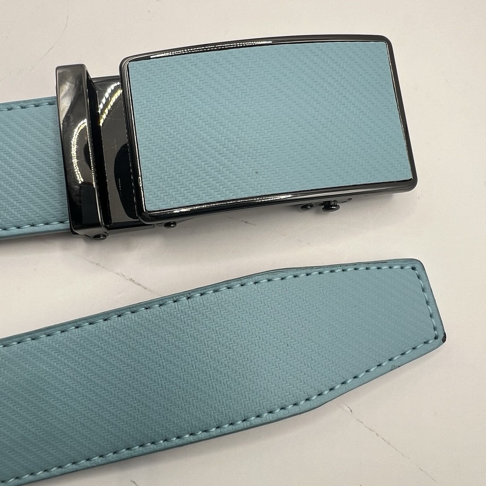 Rachet Adjustable No Hole Belt 26-33 Light Blue Colorful Pastel Spring Summer